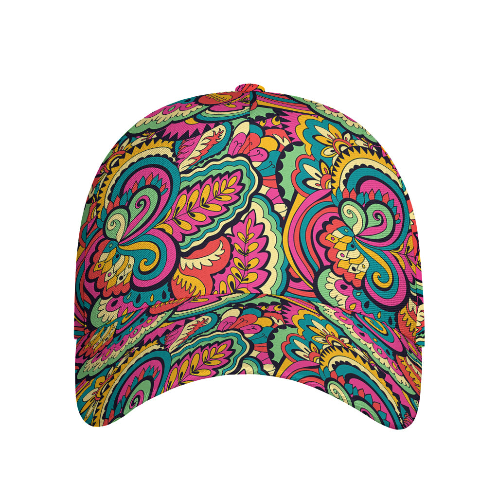 Retro Psychedelic Hippie Pattern Print Baseball Cap