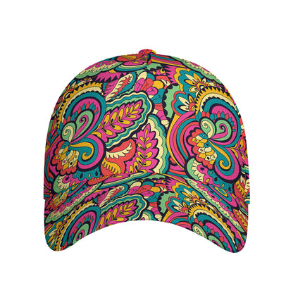 Retro Psychedelic Hippie Pattern Print Baseball Cap