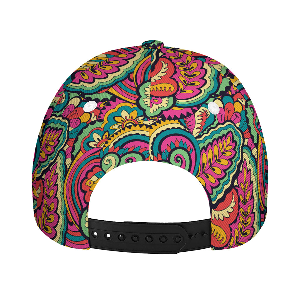 Retro Psychedelic Hippie Pattern Print Baseball Cap