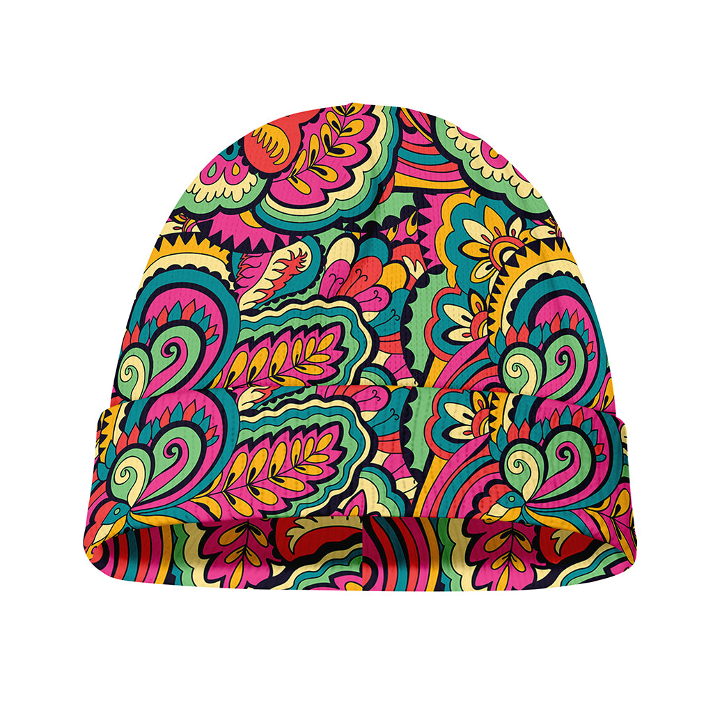 Retro Psychedelic Hippie Pattern Print Beanie