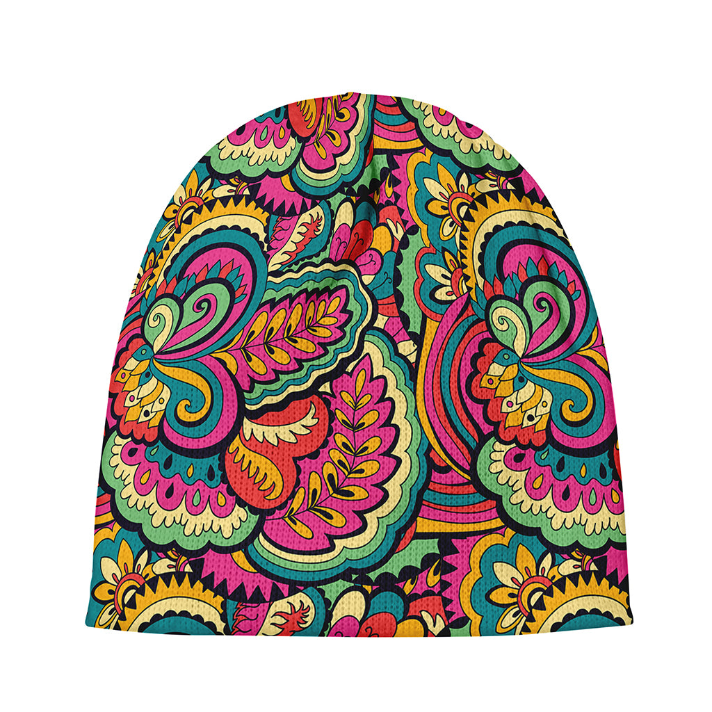 Retro Psychedelic Hippie Pattern Print Beanie
