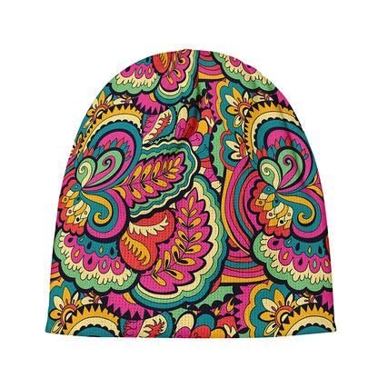 Retro Psychedelic Hippie Pattern Print Beanie