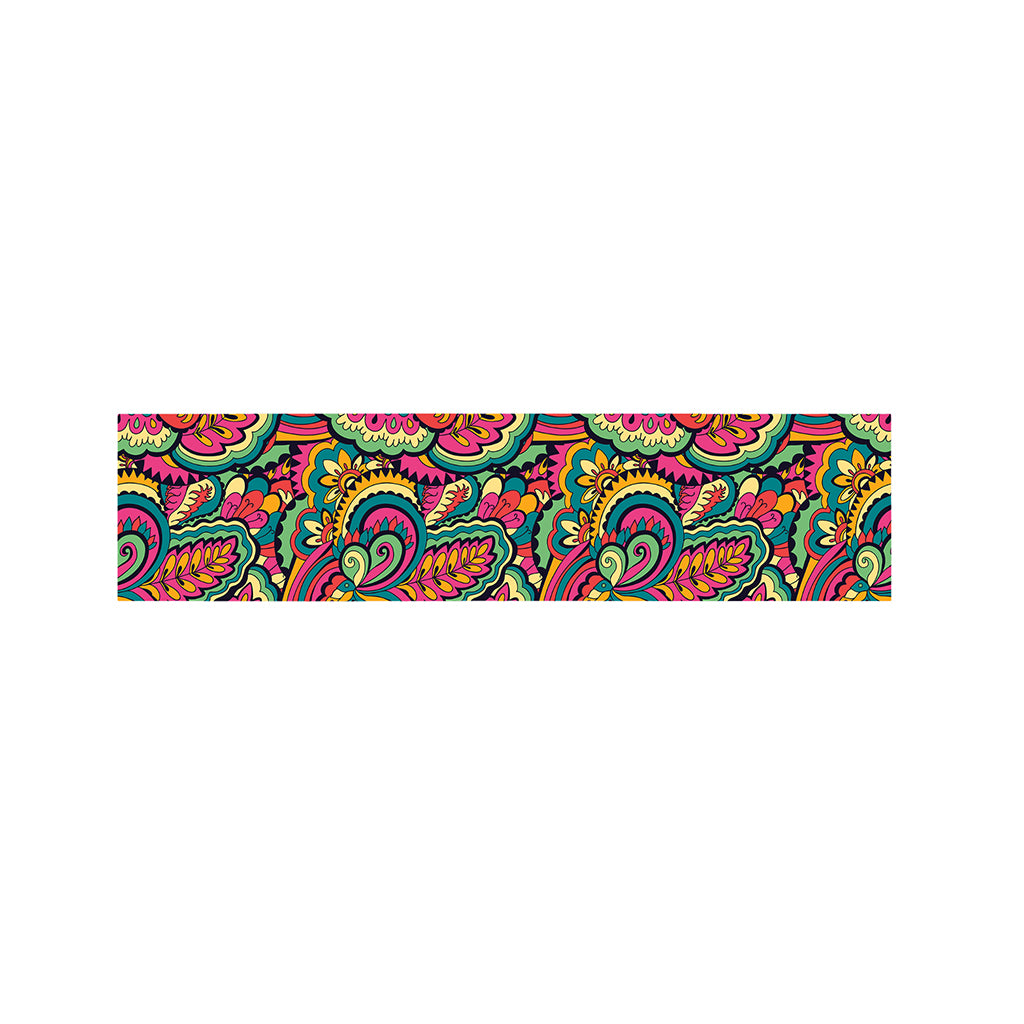 Retro Psychedelic Hippie Pattern Print Bed Runner