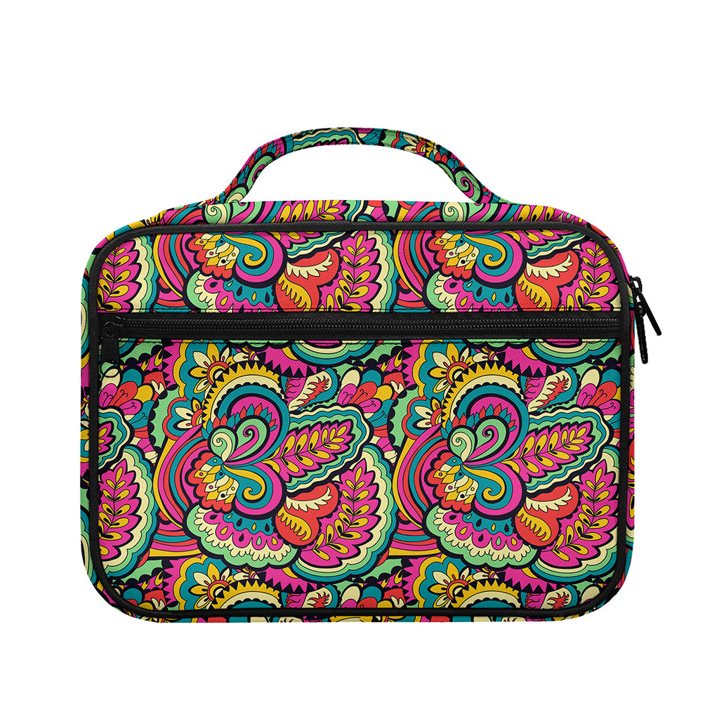 Retro Psychedelic Hippie Pattern Print Briefcase Bible Bag