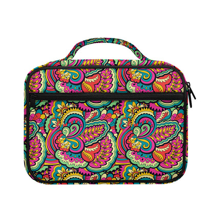 Retro Psychedelic Hippie Pattern Print Briefcase Bible Bag