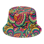 Retro Psychedelic Hippie Pattern Print Bucket Hat