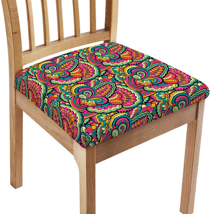 Retro Psychedelic Hippie Pattern Print Chair Cushion Cover