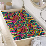 Retro Psychedelic Hippie Pattern Print Changing Pad Cover