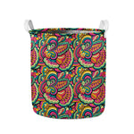 Retro Psychedelic Hippie Pattern Print Collapsible Laundry Basket