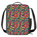 Retro Psychedelic Hippie Pattern Print Crossbody Lunch Bag