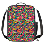 Retro Psychedelic Hippie Pattern Print Crossbody Lunch Bag