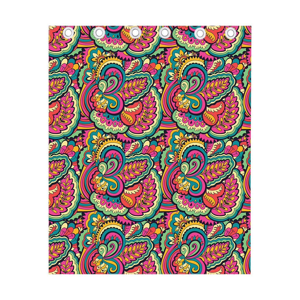 Retro Psychedelic Hippie Pattern Print Curtain