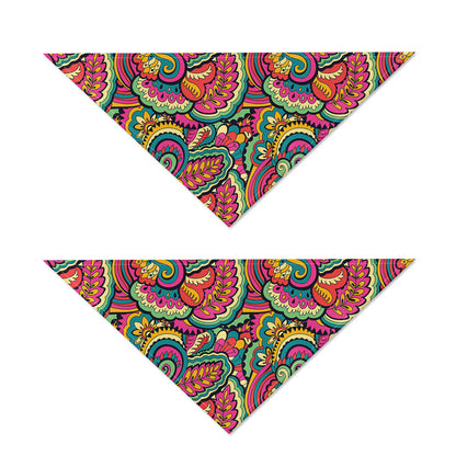 Retro Psychedelic Hippie Pattern Print Dog Bandana
