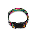 Retro Psychedelic Hippie Pattern Print Dog Collar