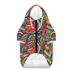 Retro Psychedelic Hippie Pattern Print Dog Zip Up Hoodie