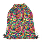 Retro Psychedelic Hippie Pattern Print Drawstring Bag