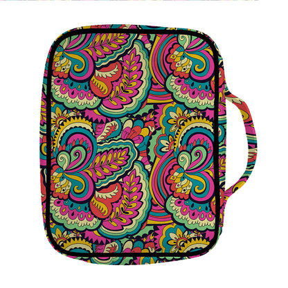 Retro Psychedelic Hippie Pattern Print Front Pocket Bible Bag