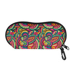 Retro Psychedelic Hippie Pattern Print Glasses Case