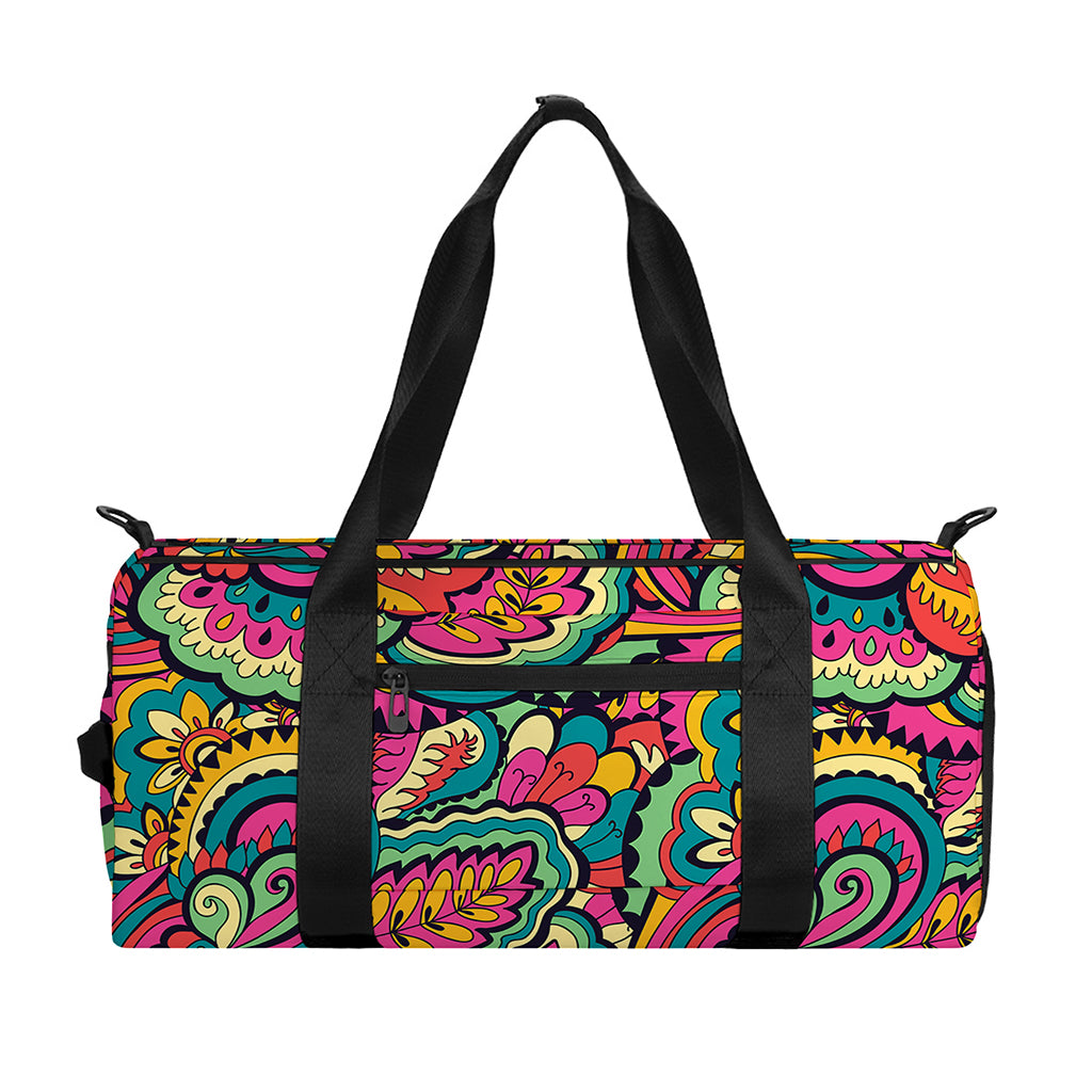 Retro Psychedelic Hippie Pattern Print Gym Bag