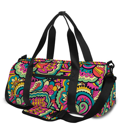 Retro Psychedelic Hippie Pattern Print Gym Bag