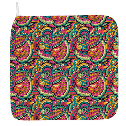 Retro Psychedelic Hippie Pattern Print Hand Towel