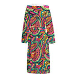 Retro Psychedelic Hippie Pattern Print Hooded Bathrobe