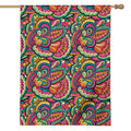 Retro Psychedelic Hippie Pattern Print House Flag