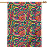 Retro Psychedelic Hippie Pattern Print House Flag