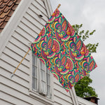 Retro Psychedelic Hippie Pattern Print House Flag