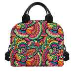Retro Psychedelic Hippie Pattern Print Insulated Lunch Bag