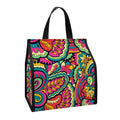 Retro Psychedelic Hippie Pattern Print Insulated Lunch Tote