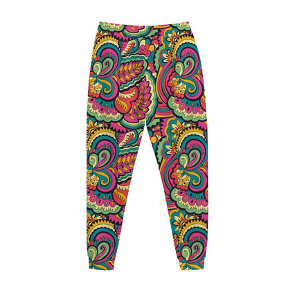 Retro Psychedelic Hippie Pattern Print Jogger Pants