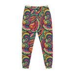 Retro Psychedelic Hippie Pattern Print Jogger Pants