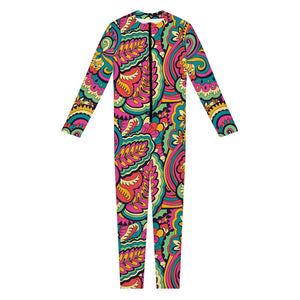 Retro Psychedelic Hippie Pattern Print Jumpsuit