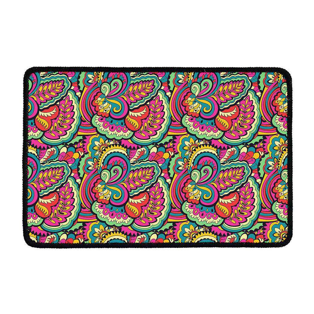Retro Psychedelic Hippie Pattern Print Kitchen Mat