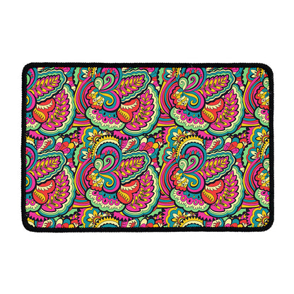 Retro Psychedelic Hippie Pattern Print Kitchen Mat