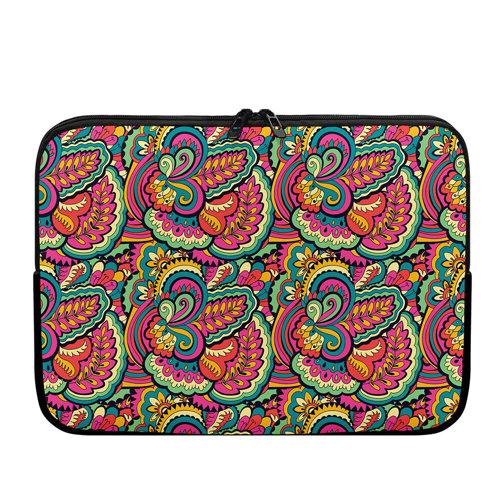 Retro Psychedelic Hippie Pattern Print Laptop Sleeve