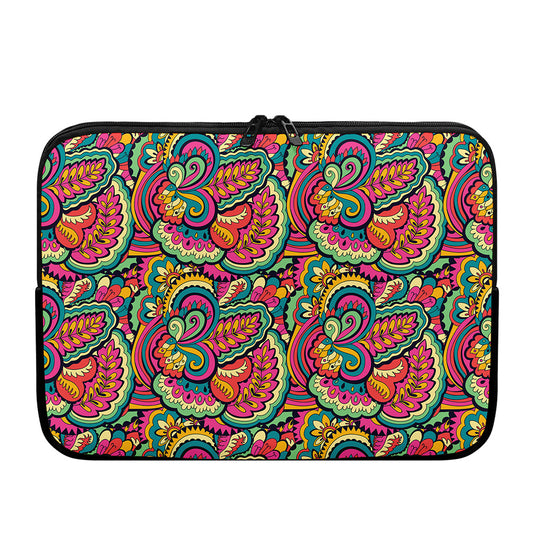 Retro Psychedelic Hippie Pattern Print Laptop Sleeve