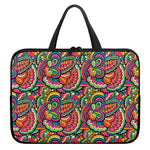 Retro Psychedelic Hippie Pattern Print Laptop Sleeve With Handle