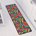 Retro Psychedelic Hippie Pattern Print Long Kitchen Mat