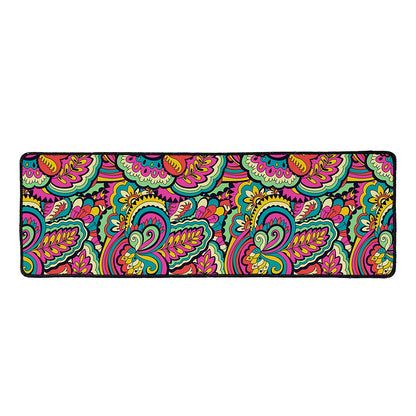 Retro Psychedelic Hippie Pattern Print Long Kitchen Mat