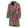 Retro Psychedelic Hippie Pattern Print Men's Bathrobe