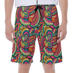 Retro Psychedelic Hippie Pattern Print Men's Beach Shorts