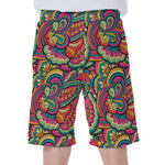 Retro Psychedelic Hippie Pattern Print Men's Beach Shorts