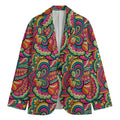 Retro Psychedelic Hippie Pattern Print Men's Blazer