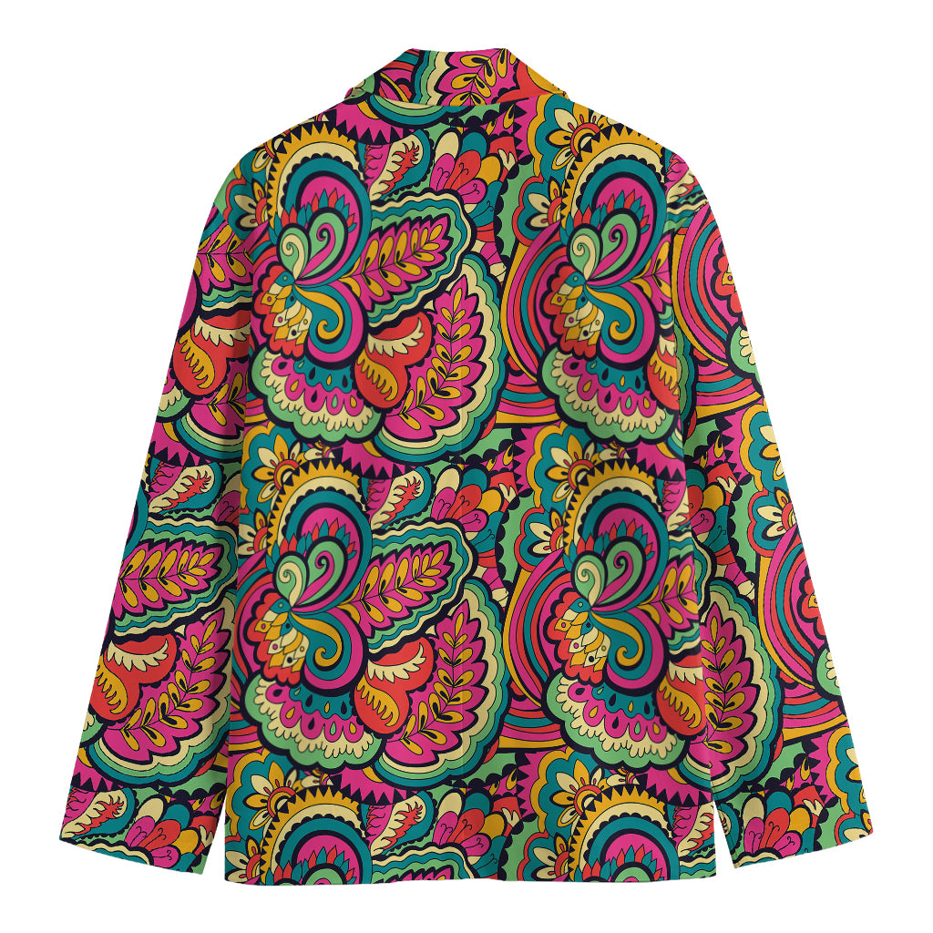 Retro Psychedelic Hippie Pattern Print Men's Blazer