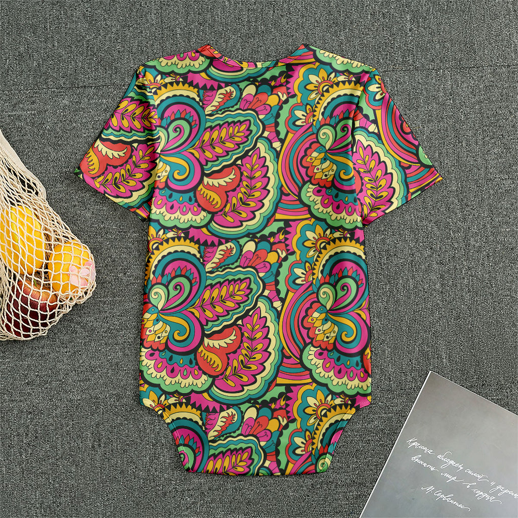 Retro Psychedelic Hippie Pattern Print Men's Bodysuit