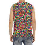 Retro Psychedelic Hippie Pattern Print Men's Fitness Tank Top