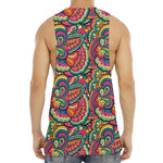 Retro Psychedelic Hippie Pattern Print Men's Muscle Tank Top