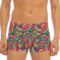 Retro Psychedelic Hippie Pattern Print Men's Short Boxer Briefs